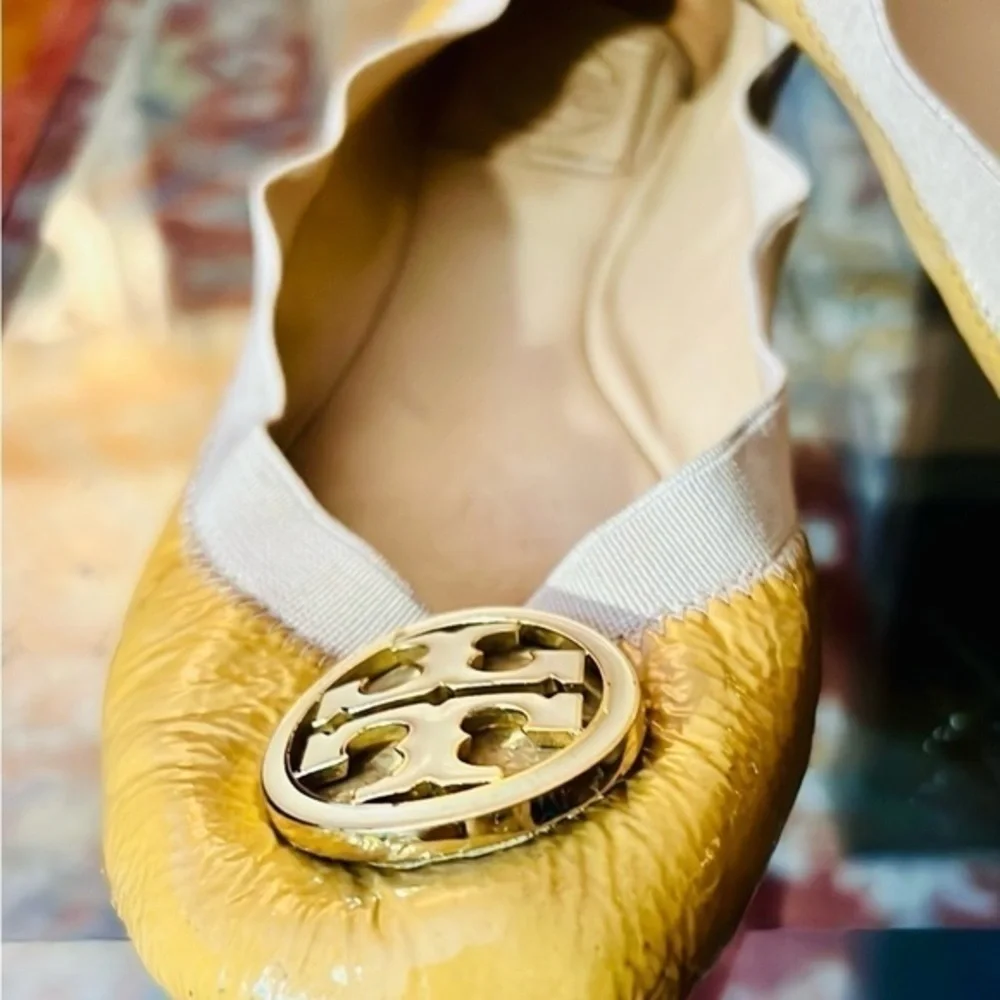 😀🥰TORY BURCH YELLOW SHOES , size8M
